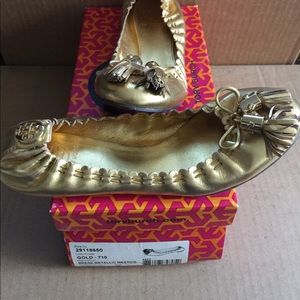 Tory Burch Reese-Metallic Mestico Gold